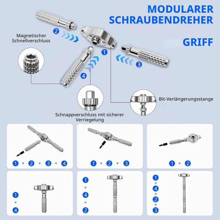 40-in-1 Ratschen Schraubendreher Set, Magnetisch Ratschenschraubendreher, Mini Ratchet Screwdriver,