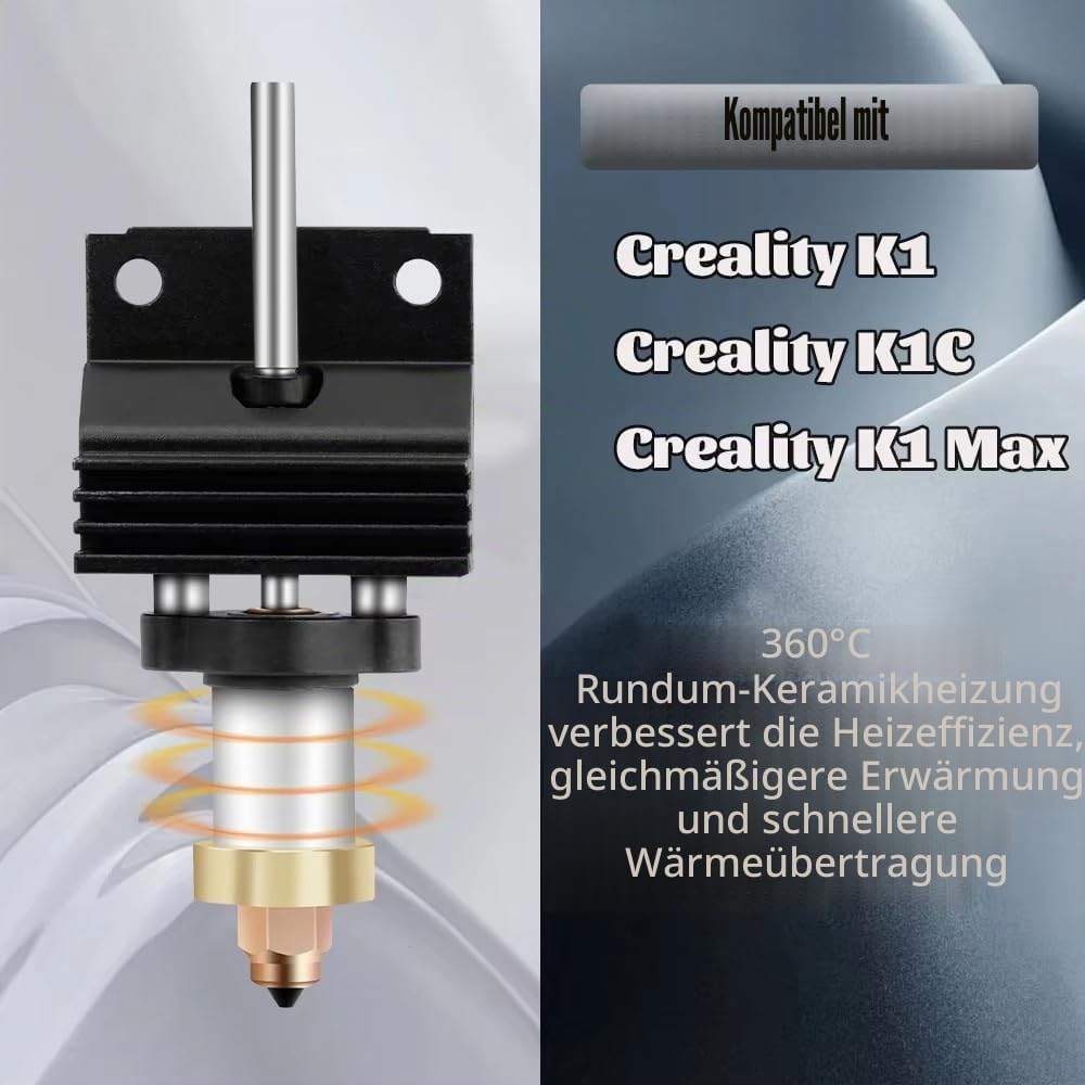 für Creality K1 Hotend Kit K1 Max 3D Drucker Extruder K1C Hot End Kit mit All in One Kupfer Titan Qu