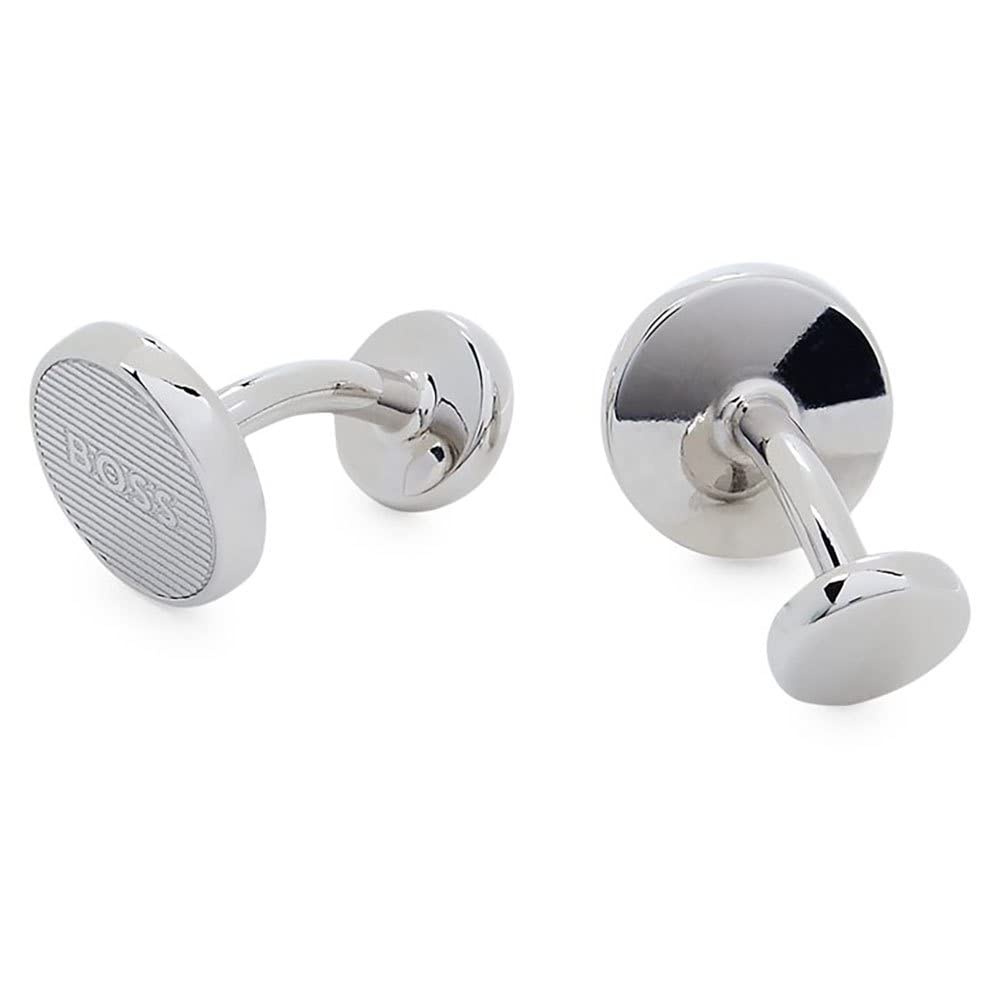 BOSS Herren Andre Manschettenknöpfe, Silver40, ONESI