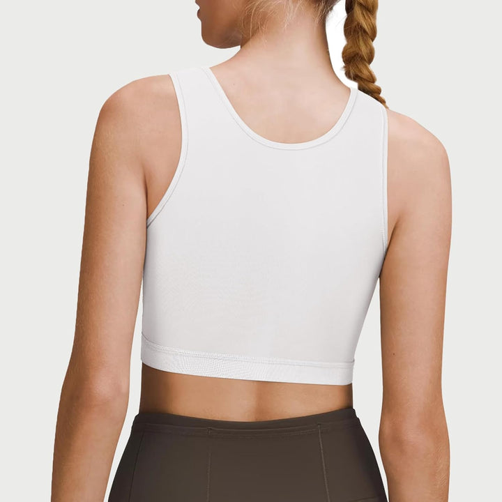 Brust Binder für Transgender FTM Atmungsaktive Halb Breast Binder Kompression BH Weiss 3XL, Weiss 3X