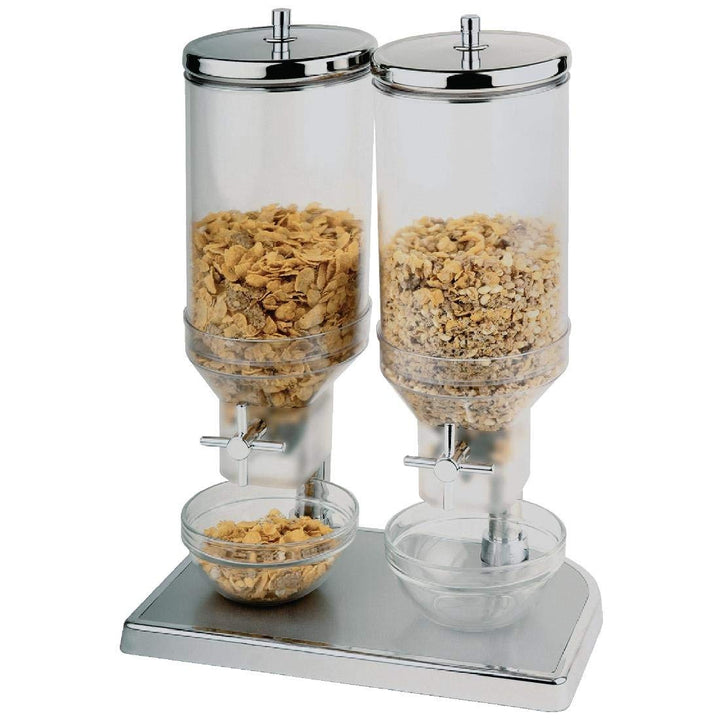 APS 11807 Cerealienspender Duo "FRESH+EASY", 22 x 35 cm, H: 52 cm, Behälter aus SA, Deckel aus 18/8