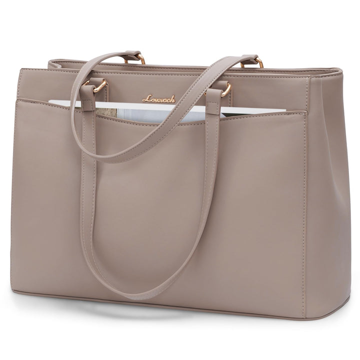 LOVEVOOK Laptoptasche Handtasche Damen 15,6 Zoll, Leicht Aktentasche Arbeitstasche Gross, Elegant La