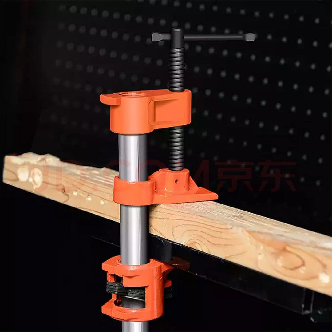 4 Stück Rohr Schraubzwingen mit Hülse, 1/2 Zoll Rohrzwingen Rohrschelle Schraubstock Holzbearbeitung