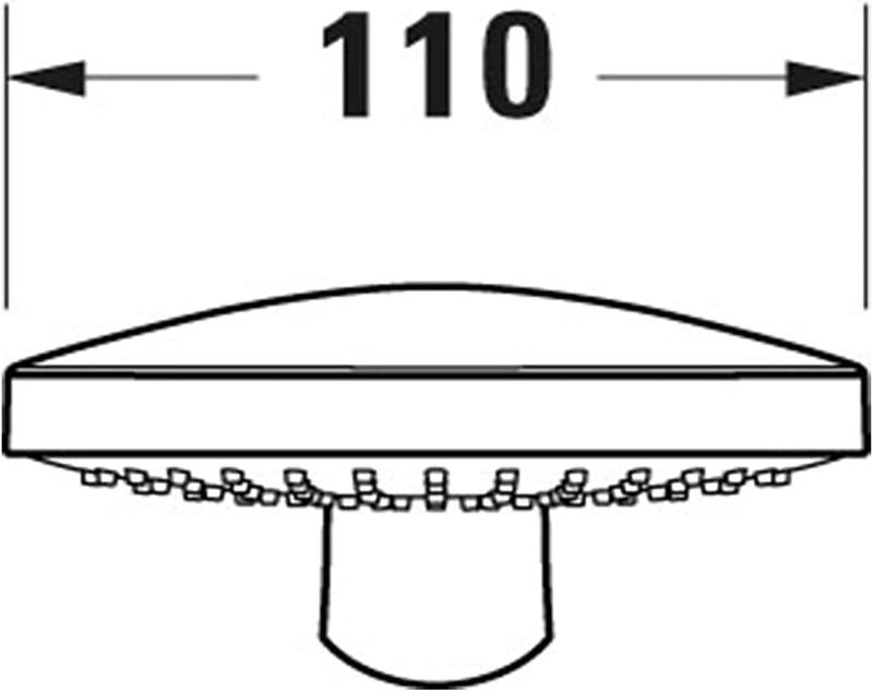 Duravit Universal Duschkopf, Duschbrause mit Strahlart Rain, Handbrause rund (Ø 110 mm), Brausekopf