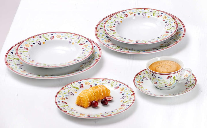 Ritzenhoff & Breker Kombiservice Doppio Shanti, 30-teilig, Porzellangeschirr, Kombiservice
