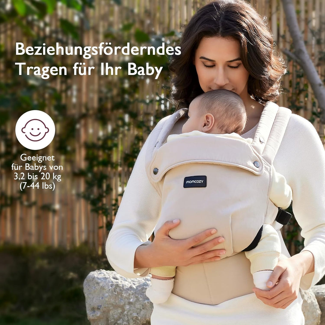 Momcozy Babytrage – Baby Carrier für Kleinkind (3-24 Monate) · Ohne Einsätze · Ergonomische M-Trage