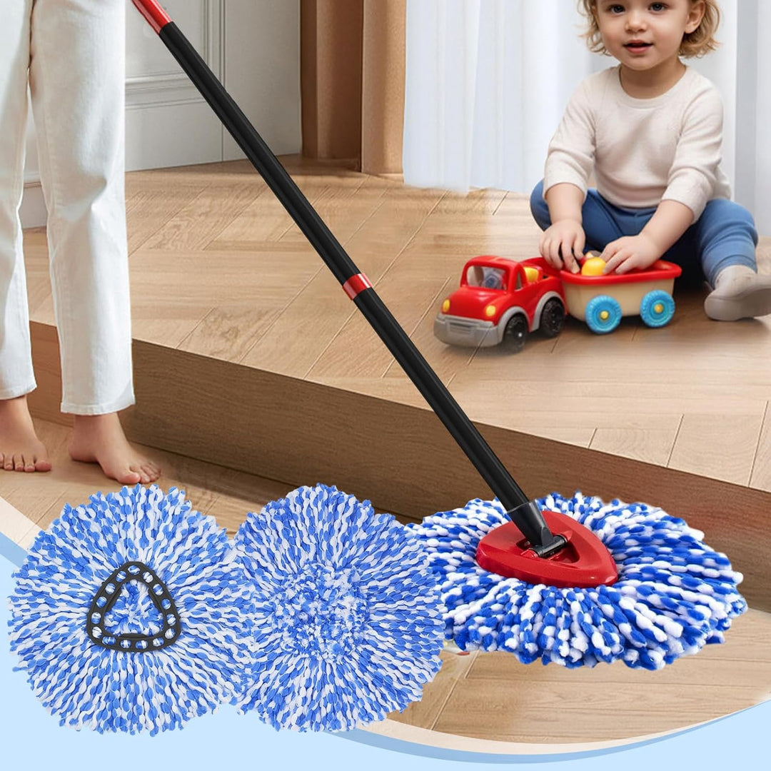 6 Stück Wischmopp Ersatzkopf für Vileda H2PrO, Mikrofaser Spin Mop Nachfüllungen, Maschinenwaschbar