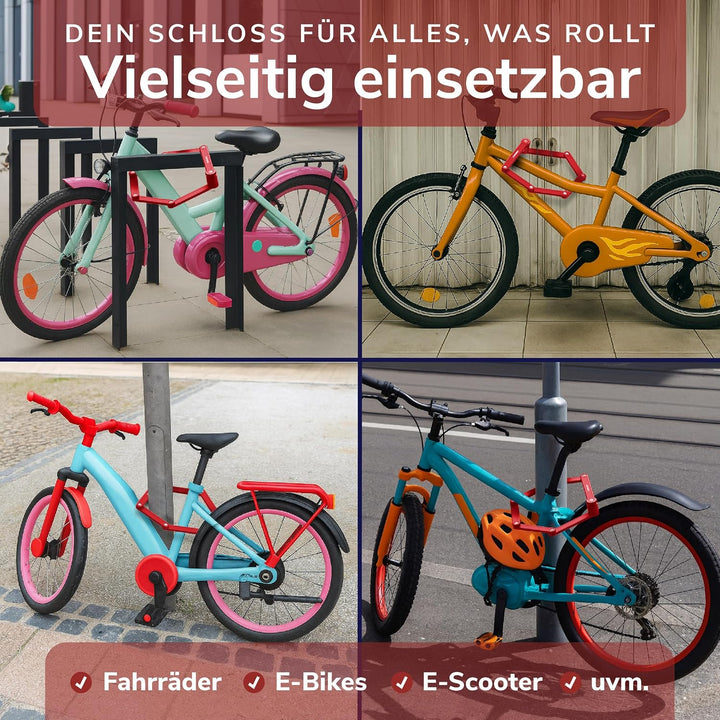 CAPRIBIKE Faltschloss für Fahrrad – Hochwertiges Fahrradschloss Hohe Sicherheit – Kompaktes E Bike S