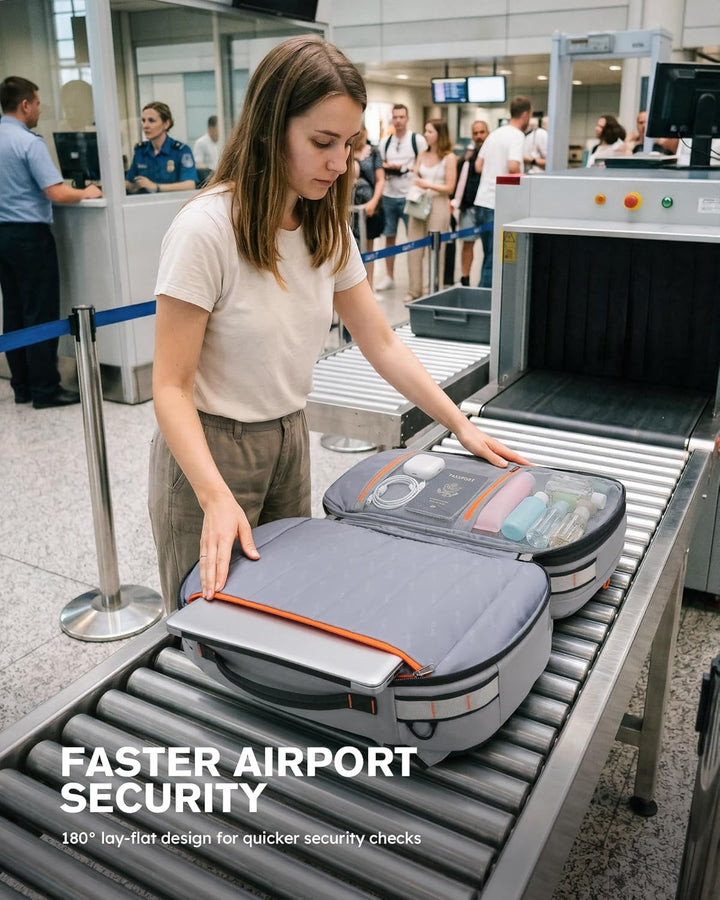 Tolaccea Reiserucksack, Handgepäck Rucksack Flugzeug, TSA-Freundlicher Laptop Rucksack 15,6 Zoll, Er