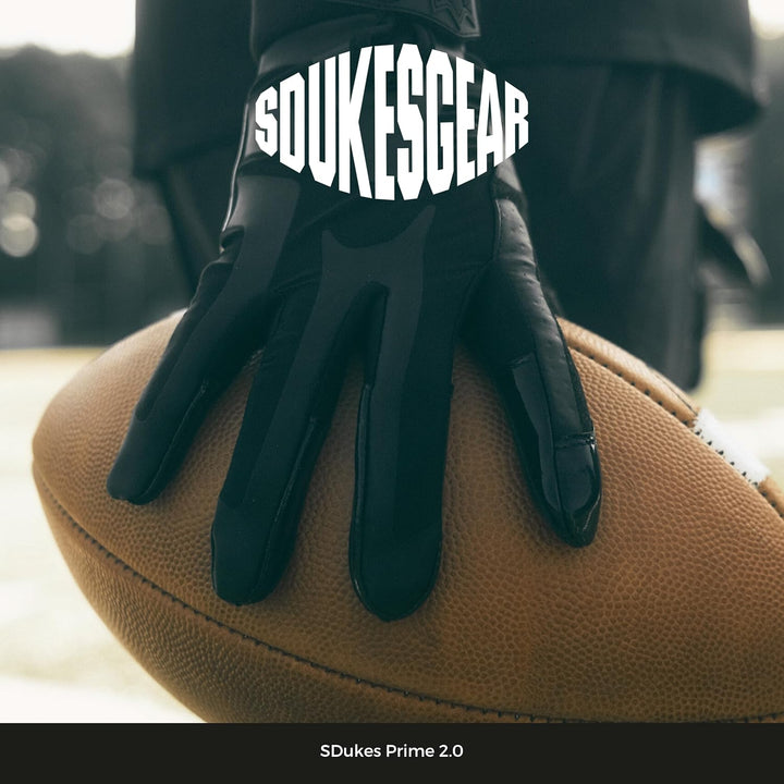 SDukes Prime 1.0 American Football Handschuhe Gloves Receiver Empfänger L Schwarz, L Schwarz