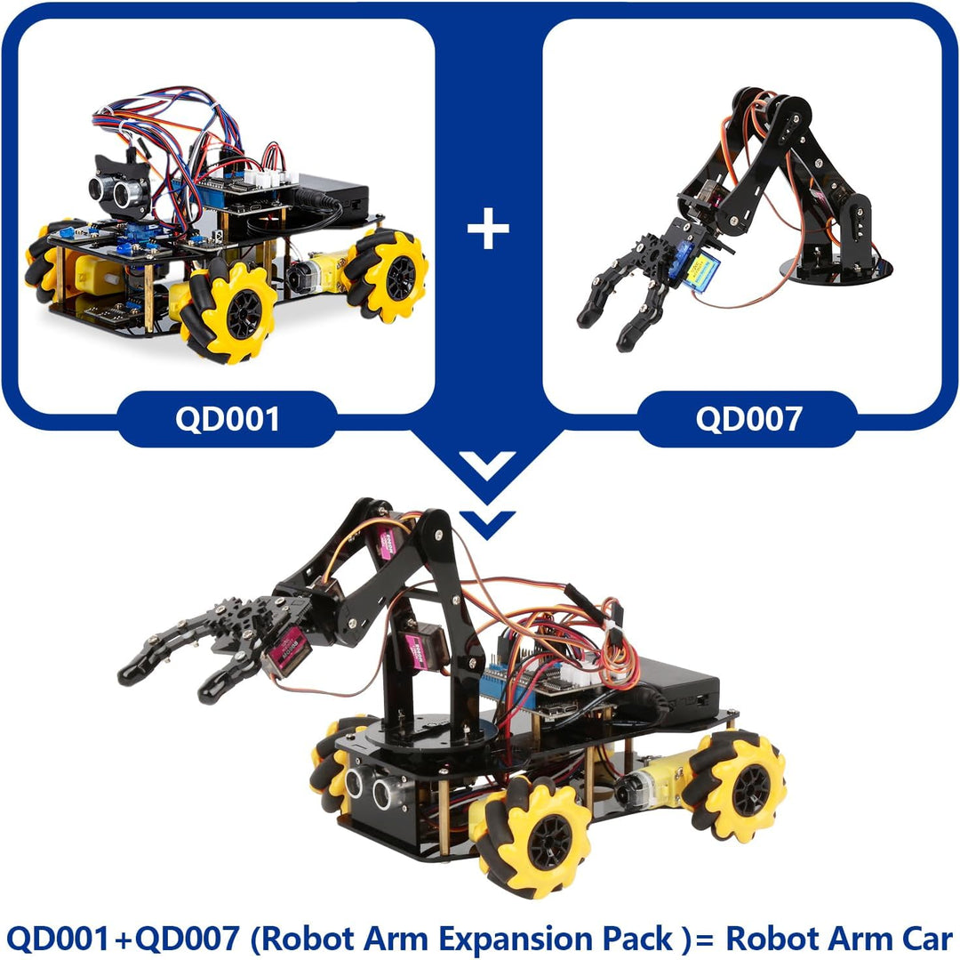 ACEBOTT Roboterarm Smart Car Bausatz, Robotik Bausatz, Mint Spielzeug, Programmier-Roboter-Bausatz,