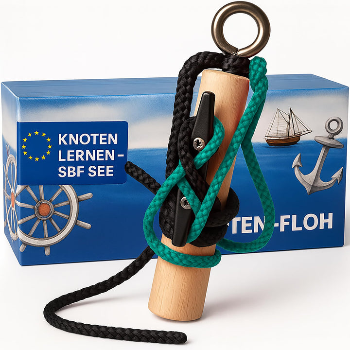 Knoten Übungsset Knoten Lernen für SBF See Bootsführerschein & Feuerwehr, Knotenübungsgerät inkl. Kn