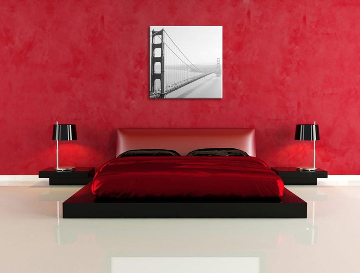 Pixxprint Golden Gate Bridge San Francisco als Leinwandbild/Grösse: 70x70 cm/Wandbild/Kunstdruck/fer