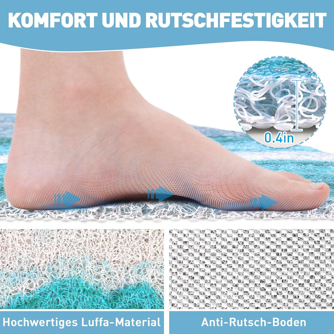 Mofonky Duschmatte rutschfest Antirutschmatte Dusche: 70 x 70 cm Gross Eckduschmatte Dreieckig Dusch
