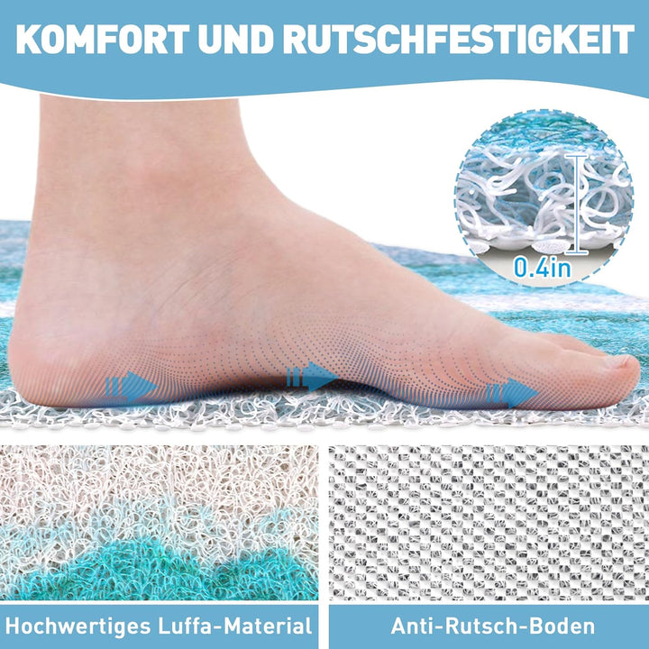 Mofonky Duschmatte rutschfest Antirutschmatte Dusche: 70 x 70 cm Gross Eckduschmatte Dreieckig Dusch