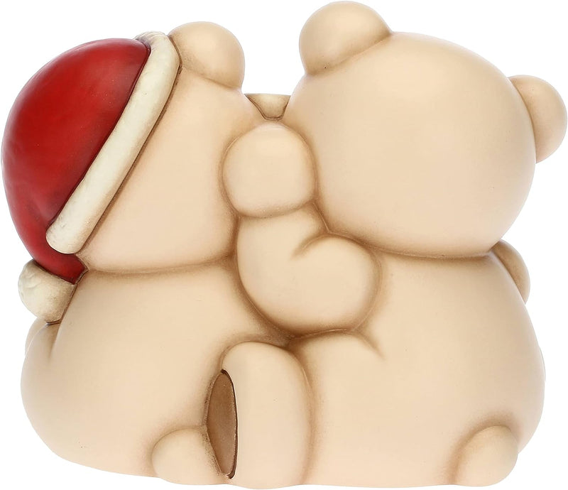 THUN - Weihnachten 2022 - Deko Teddy Paar Brinde aus Keramik von Hand verziert - Geschenkidee Weihna