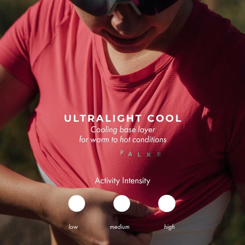 FALKE Damen Ultralight Cool Funktionsshirt Kurzarmshirt warme bis heisse Temperaturen ultraleicht kü