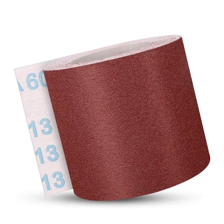ZEHIQ Schleifpapier Rolle, Schleifpapierrollen Körnung 60, 100 mm x 10 m Schleifleinen Rolle für Han