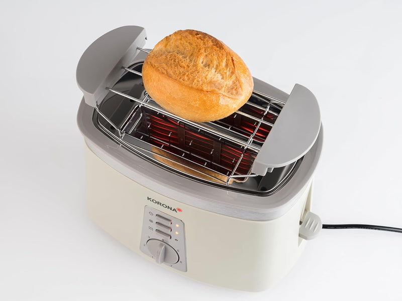 Korona 21205 Toaster I 2 Scheiben I farbig I beige sand-grau I auftauen I rösten I aufwärmen I 920 W