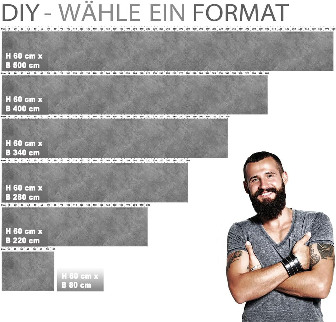 Küchenrückwand selbstklebend Matt-Optik - 20GREY - 1.8mm, Versteift, alle Untergründe, Hart PET Mate