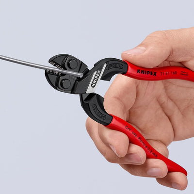 Knipex CoBolt® S Kompakt-Bolzenschneider mit Schneidaussparung schwarz atramentiert, mit Kunststoff