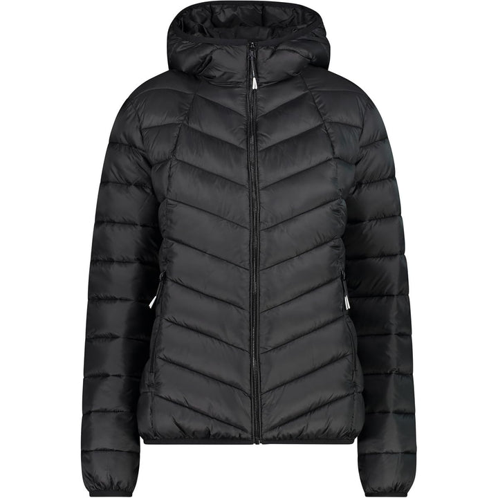 CMP Damen Damenjacke mit Fester Kapuze Gepolsterte Jacke XXS Schwarz, XS