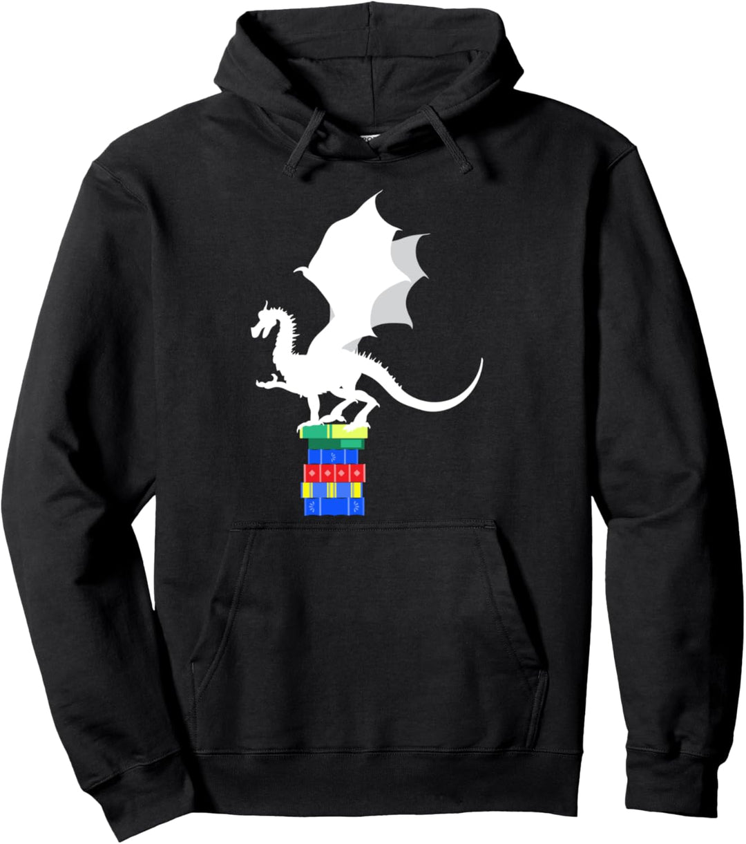 Bücher Drachen Lesen Lesefreund Geschenk Hoodie Pullover Hoodie