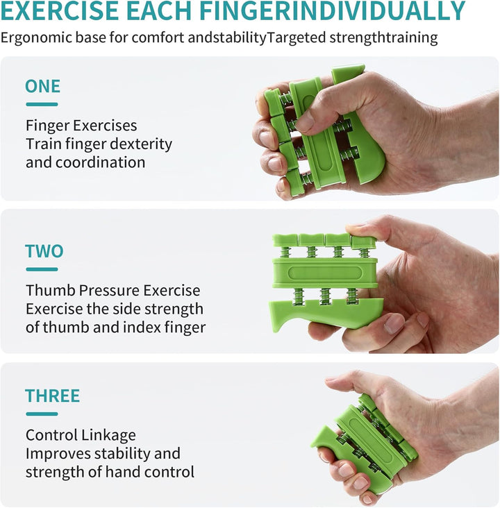 10 Stück Handtrainer Fingertrainer,Eiförmige Griffbälle Drei Widerstandsstufen Handtrainer zur Verbe