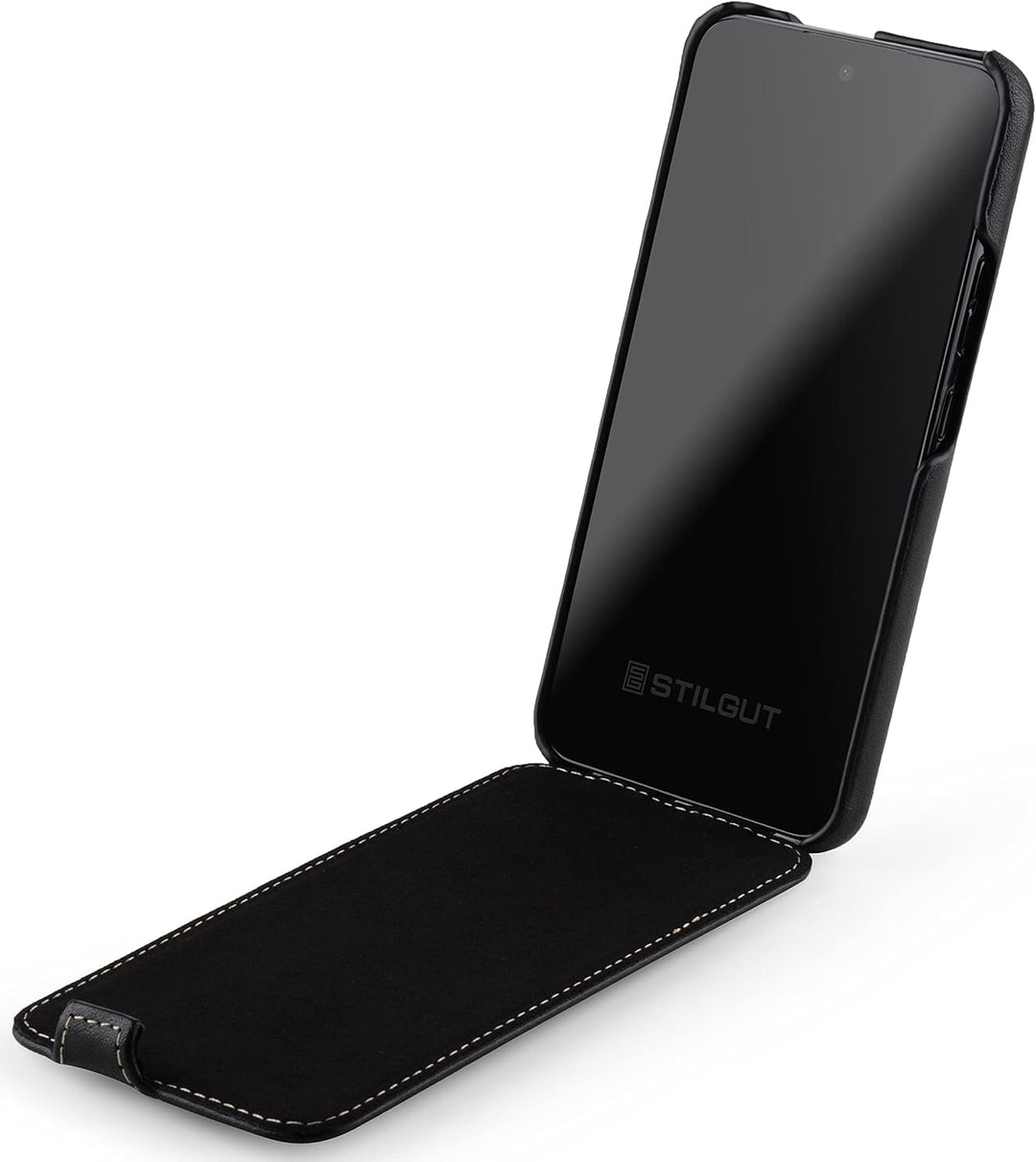 STILGUT UltraSlim kompatibel mit Samsung Galaxy S22 Plus Hülle - Samsung S22 Plus Flip Case aus Lede