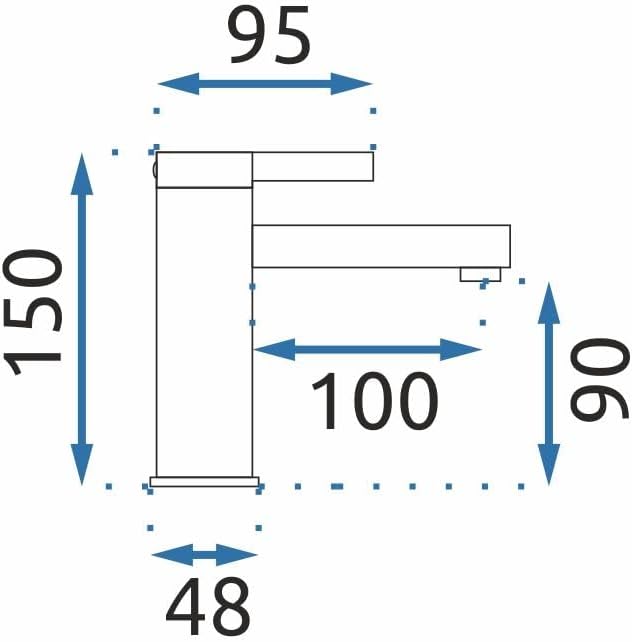 Rea Waschtischarmatur POLO BLACK GOLD BAS Wasserhahn Bad Badarmatur aus Messing Armatur für Waschbec