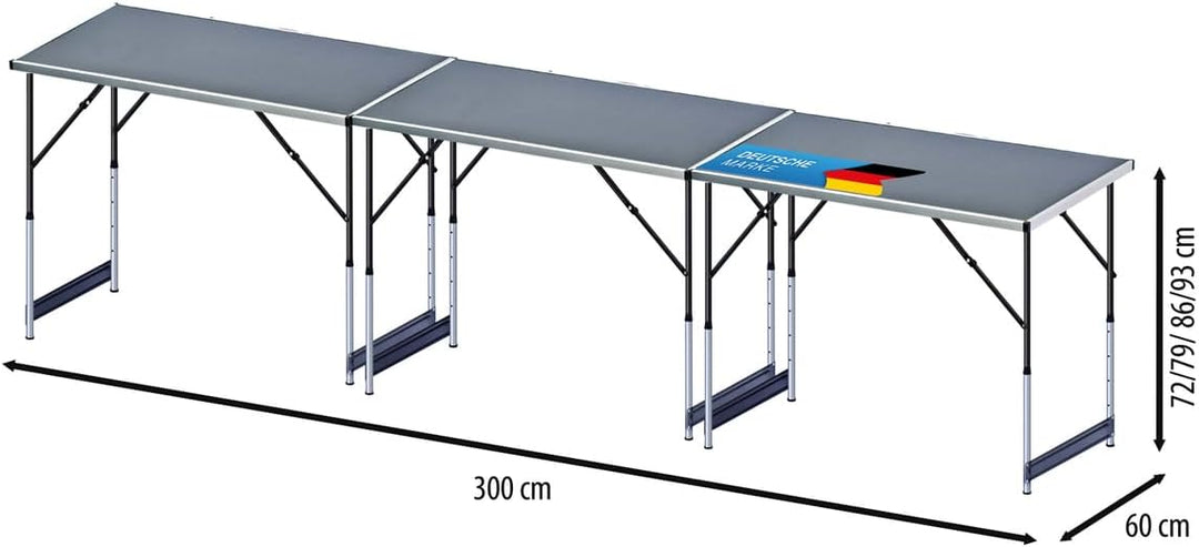 GOODS+GADGETS Klappbarer Multifunktionstisch Mehrzwecktisch Campingtisch Camping-Set Klapptisch Mark