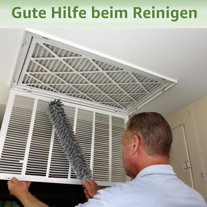 Staubwedel Teleskop, 6er Set Staubwischer Lang Ausziehbar Bis 250cm, Staubbesen Mikrofaser Waschbar