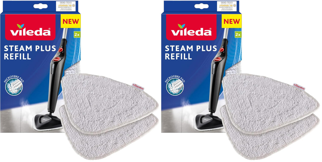 Vileda Steam Dampfreiniger Ersatzpads Mikrofaser | Hygienische Bodenreinigung - Passend für alle Böd