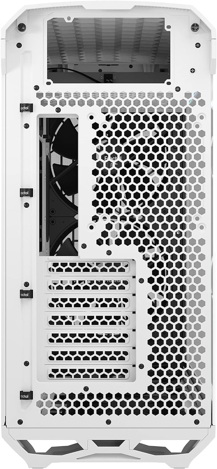 Fractal Design Torrent White - Clear Tint Tempered Glass Side Panel - Open Grille for Maximum air In