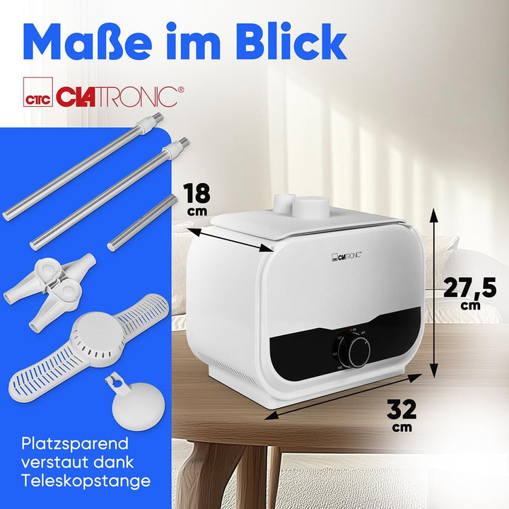 Clatronic HBB 3734 automatischer Hemdenbügler für knitterfreie Hemden, Blusen, Shirts und Hosen, Hos
