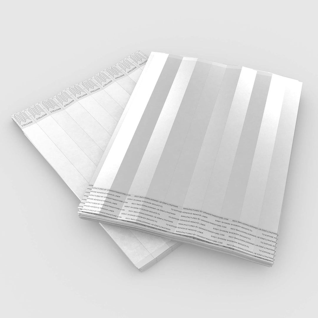 1000 Eintrittsbänder aus Tyvek zum selbst gestalten und bedrucken in Weiss von GA Event Solutions -
