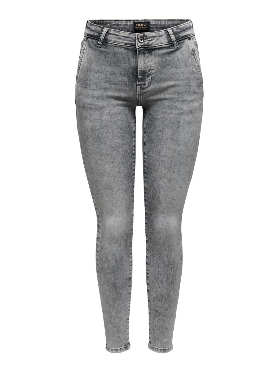 ONLY Damen Jeans XS / 32L Grey Denim, XS / 32L Grey Denim