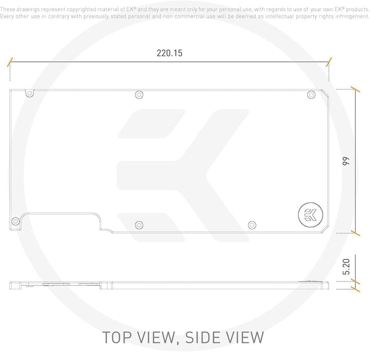 EK Water Blocks Kompatibel mit EK-Quantum Vector RTX 3080/3090 Backplate – Schwarz