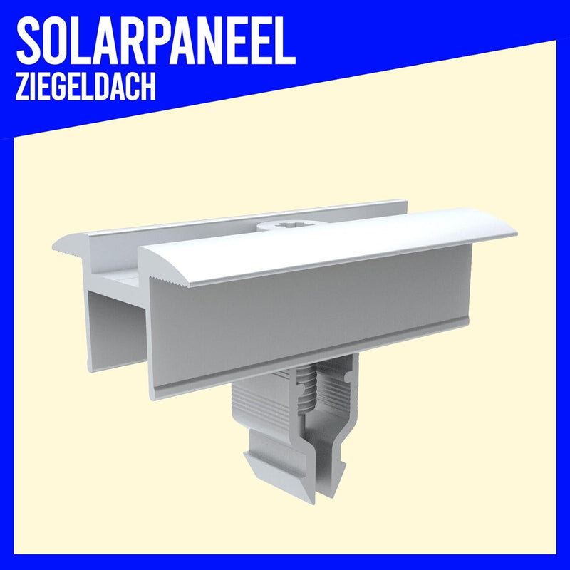 SET 2x PV-Module, PV, Photovoltaik, Aufständerung, Ziegeldach, Dachhalterung, Befestigung, Halter, H
