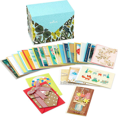 Hallmark 24 Stück handgefertigte Grusskarten, Modern Greenery, Geburtstagskarten, Babyparty-Karten,