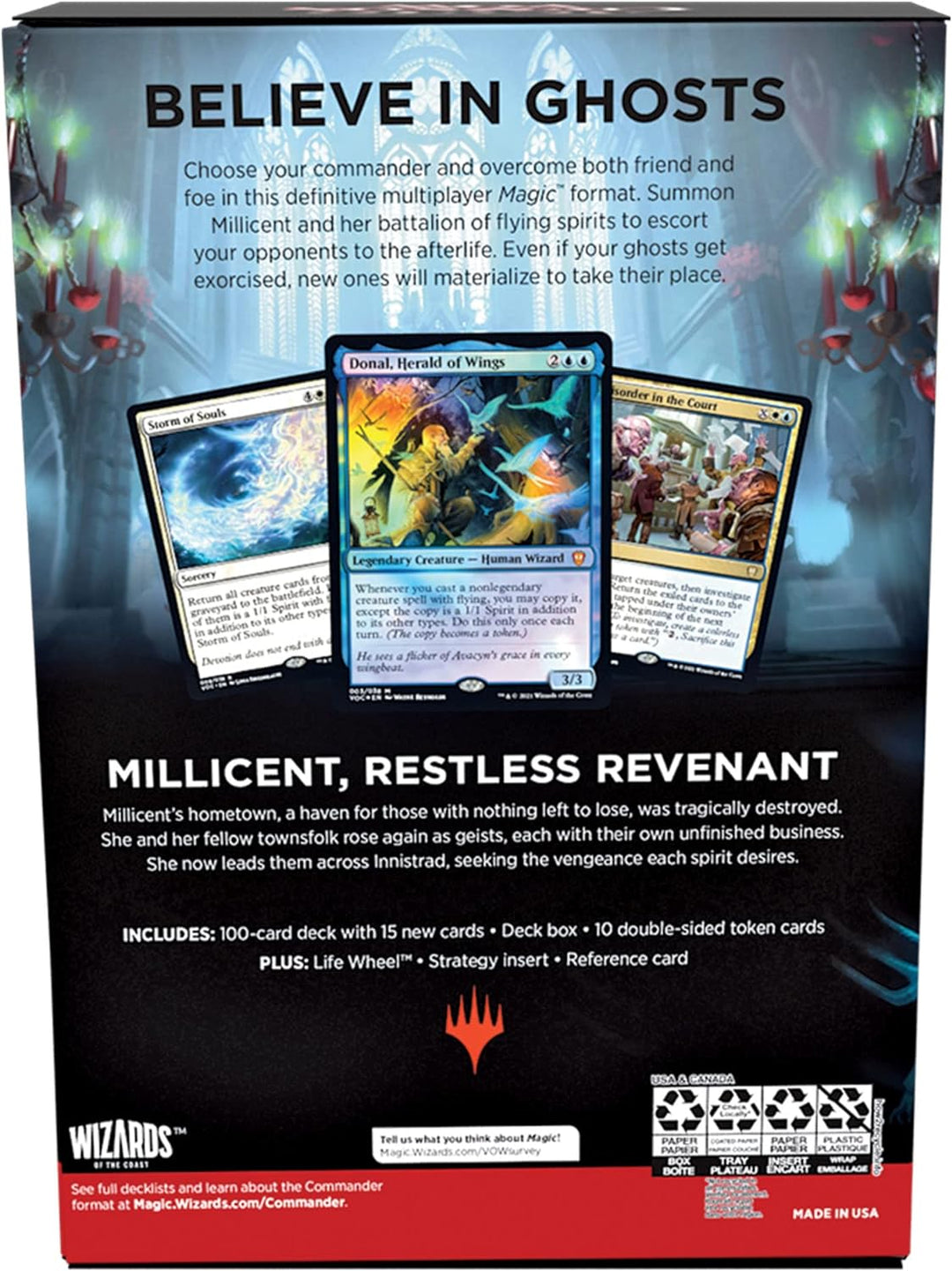 Magic: The Gathering Innistrad: Crimson Vow Commander Deck – Spirit Squadron (White-Blue) Weiss-blau