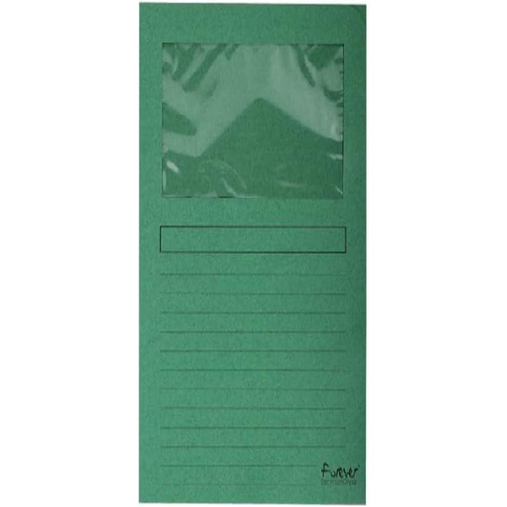 Exacompta 50103E Packung mit 100 Fenstermappen Forever, 120 g/m² Recycling Papier, 22 x 31cm für DIN