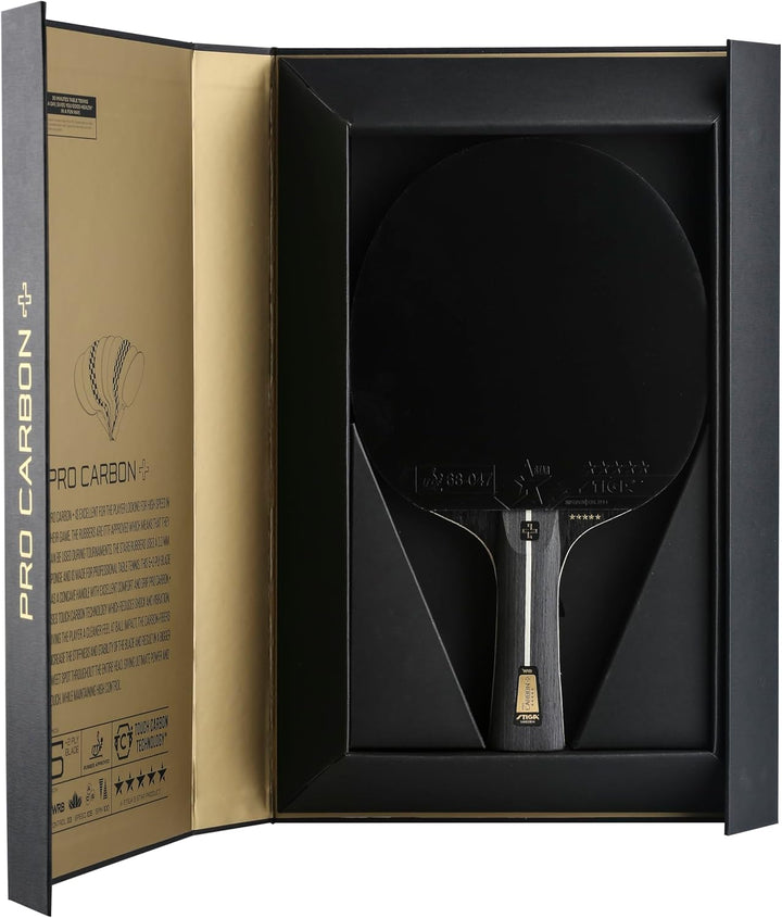 STIGA Unisex – Erwachsene Pro Carbon + Profi Tischtennisschläger,, Pro Carbon Tischtennisschläger, S