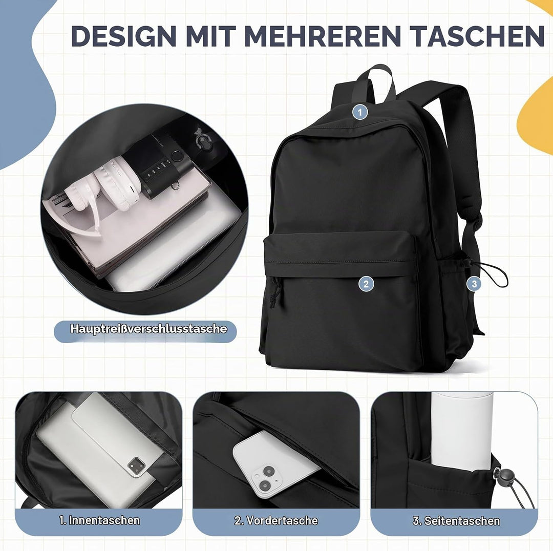 WEPLAN Schulrucksack Mädchen Jungen Rucksack Schule Teenager,Wasserdicht Rucksack School Bag,Schulra