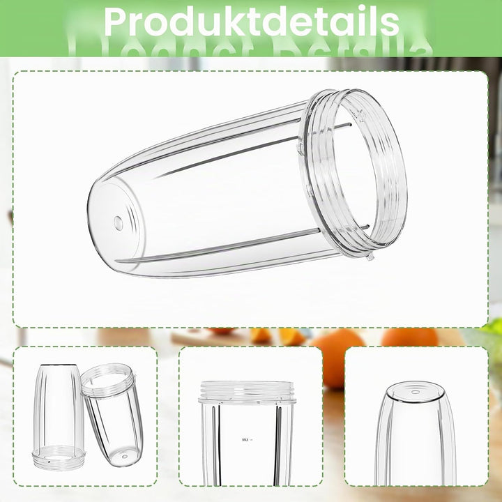 Entsafterbecher Kompatibel mit Nutribullet Mixer 600W/900W, 24oz Becher Ersatzteile für Hochgeschwin