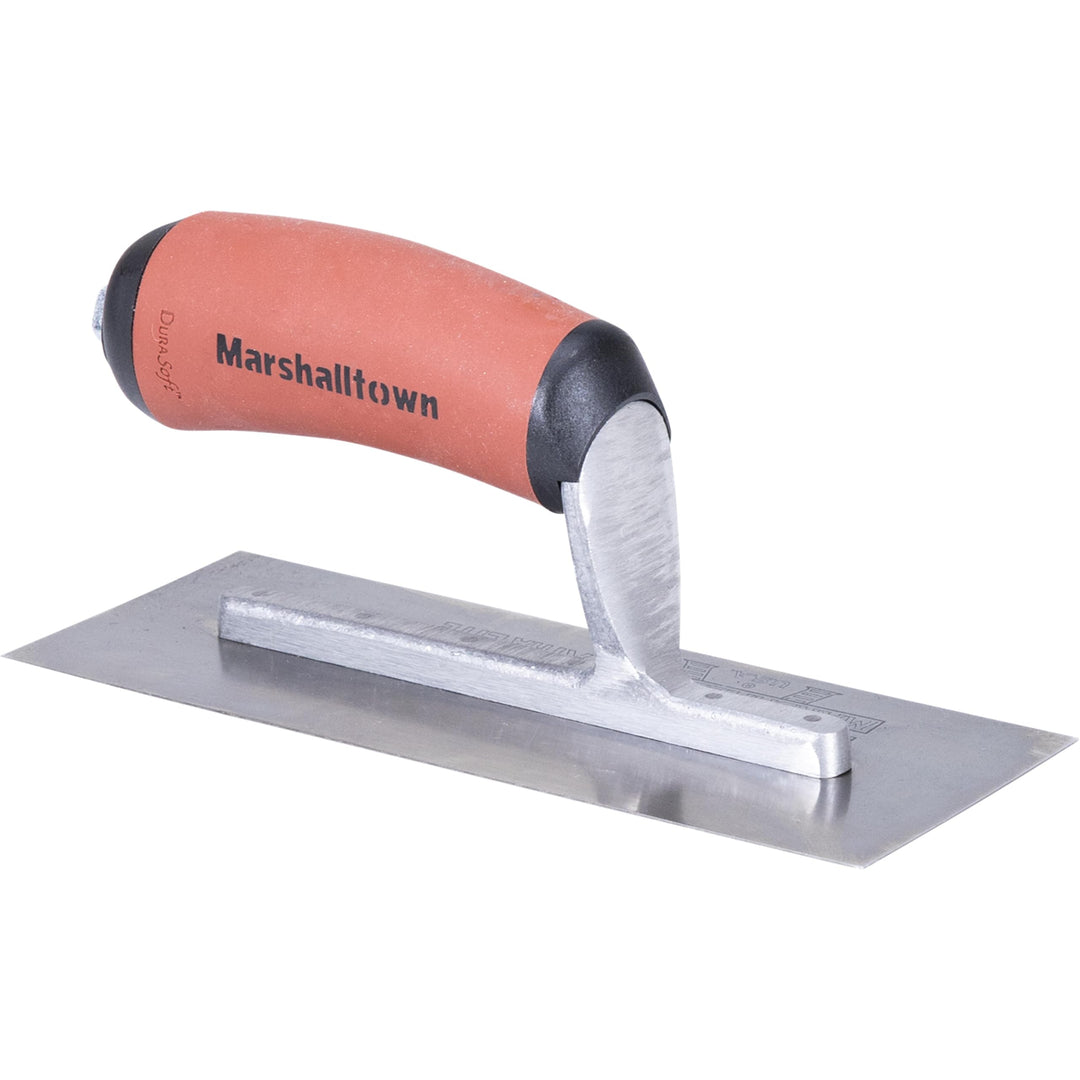 Marshalltown kleine Glättkelle, Zwergkelle mit DuraSoft Griff, aus Stahl, Mass der Kelle: 203x76 mm