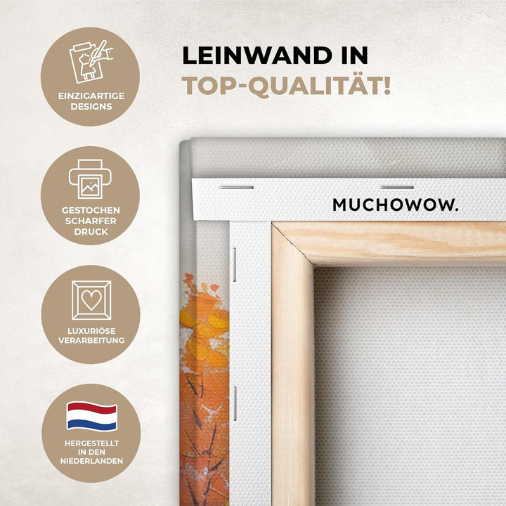 MuchoWow© Leinwandbild Gross 120x80 cm XXL Dekoration Wohnzimmer Bilder Pictures Wall Decoration Liv