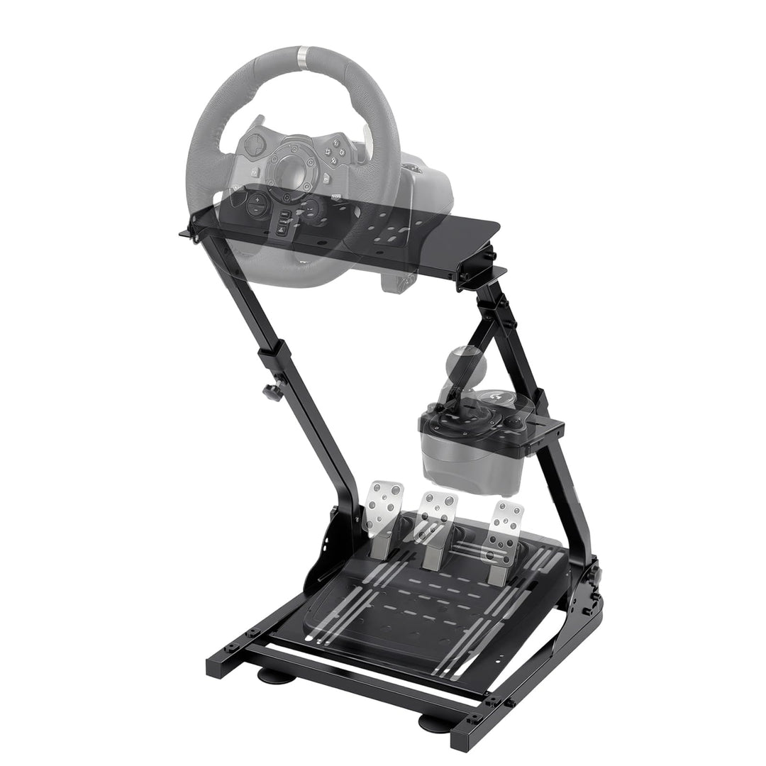 MEHOOSPVN Lenkradständer Verstellbarer & Faltbarer Simulatorständer für Lenkrad Gaming Wheel Stand R