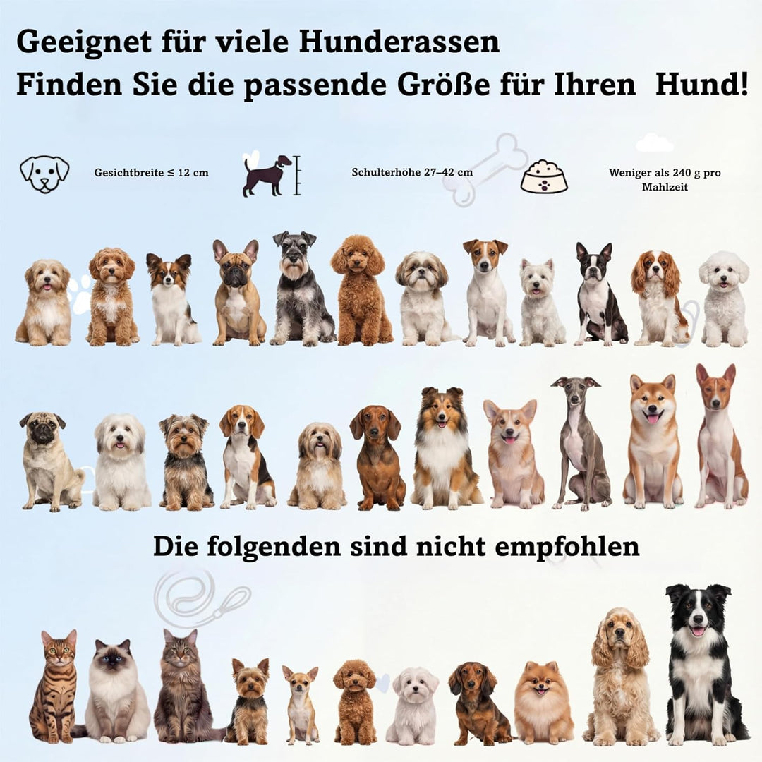 Antischlingnapf Hunde Keramik Hundenapf Erhöht - Anti Schling Napf Hund Set für Mittelgrosse und Kle