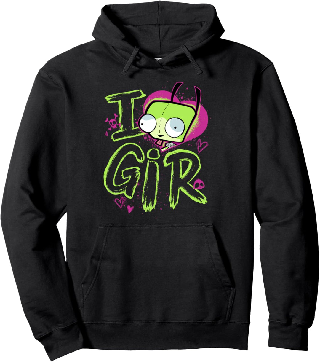 Invader Zim Valentine's Day I Love Gir Pullover Hoodie